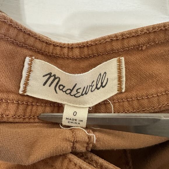 Madewell Skirt Women Size 0 Velveteen Snap Mini Brown Pumpkin Spice Western Boho - Picture 8 of 11